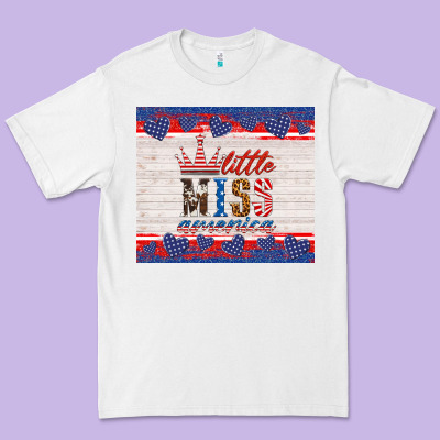 4th Of July Little Miss America Premium Tee Designed By Hra Design Shop