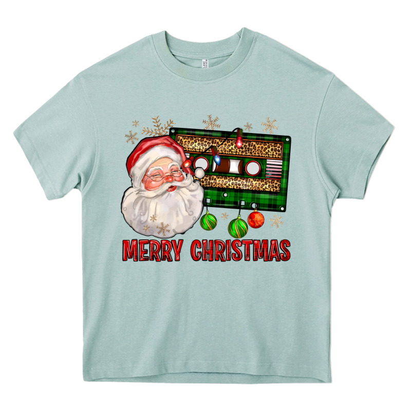 Merry Christmas Santa Cassette Heavy Core Tee by FaDigitalArtStudio | Teevron