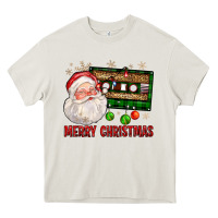 Cream Merry christmas santa cassette Heavy Core Tee - FaDigitalArtStudio