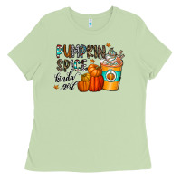Matcha pumpkin spice kinda girl Ladies Tee - CowhideDigitalArt