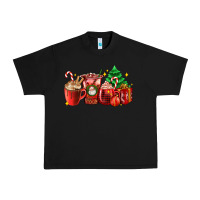Black Christmas coffee cups with gift and Christmas tree Urban Heavy Tee - AdoDesignShop
