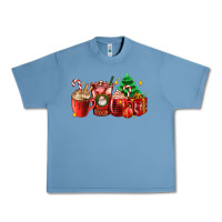 Pebble Blue Christmas coffee cups with gift and Christmas tree Urban Heavy Tee - AdoDesignShop
