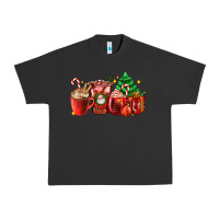 Pigment Black Christmas coffee cups with gift and Christmas tree Urban Heavy Tee - AdoDesignShop