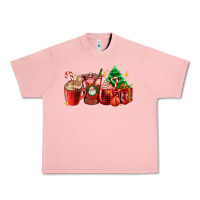 Salmon Christmas coffee cups with gift and Christmas tree Urban Heavy Tee - AdoDesignShop
