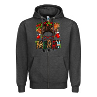 Charcoal Heather Christmas merry mama messy bun Zipper Hoodie - Jasminsmagicworld