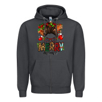Smoke Christmas merry mama messy bun Zipper Hoodie - Jasminsmagicworld