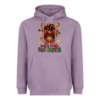 Lavender santas favorite school bus driver afro messy bun Heavyweight Hoodie - texasbilliewilder