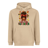 Mushroom santas favorite school bus driver afro messy bun Heavyweight Hoodie - texasbilliewilder