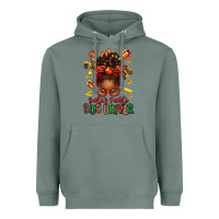 Sage santas favorite school bus driver afro messy bun Heavyweight Hoodie - texasbilliewilder