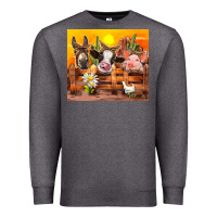 Charcoal Heather farm animal Premium Sweatshirt - TumblerDesignByShophia