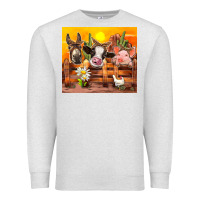 Oatmeal Heather farm animal Premium Sweatshirt - TumblerDesignByShophia
