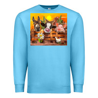 Ocean Blue farm animal Premium Sweatshirt - TumblerDesignByShophia