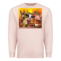 Pale Pink farm animal Premium Sweatshirt - TumblerDesignByShophia