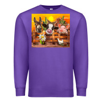 Purple farm animal Premium Sweatshirt - TumblerDesignByShophia