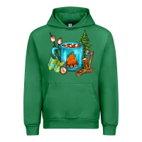 Emerald Camping Coffee Urban Hoodie - FaDigitalArtStudio