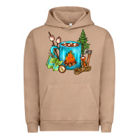 Pigment Burro Camping Coffee Urban Hoodie - FaDigitalArtStudio