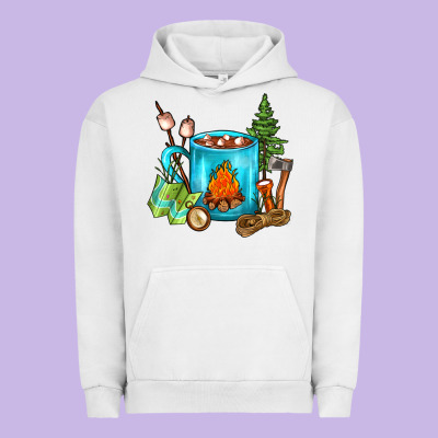 Camping Coffee Urban Hoodie Designed By Fadigitalartstudio