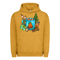 Pigment Peanut Butter Camping Coffee Urban Hoodie - FaDigitalArtStudio