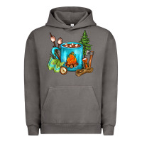 Pigment Tornado Camping Coffee Urban Hoodie - FaDigitalArtStudio