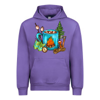 Tulip Camping Coffee Urban Hoodie - FaDigitalArtStudio