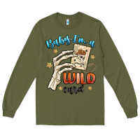 Army Green baby im a wild card Long Sleeve Tee - MaliasSmallBusiness