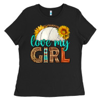Black love my girl volleyball Ladies Tee - HRA Design Shop