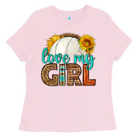 Bubblegum Pink love my girl volleyball Ladies Tee - HRA Design Shop