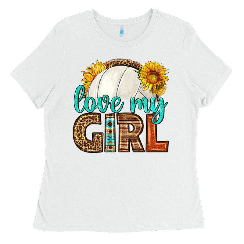 Love My Girl Volleyball Ladies Tee by HRA Design Shop | Teevron
