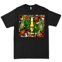 Black beer bottles with golden snow Premium Tee - AdoDesignShop