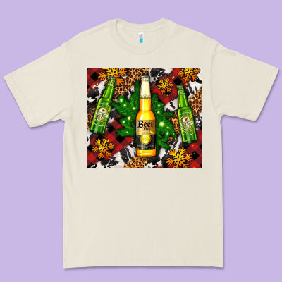 Beer Bottles With Golden Snow Premium Tee Designed By Adodesignshop