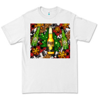 White beer bottles with golden snow Premium Tee - AdoDesignShop