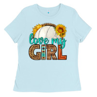 Baby Blue love my girl volleyball Ladies Tee - HRA Design Shop