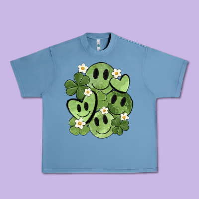 St. Patrick's Day Green Smile Urban Heavy Tee Designed By Maliassmallbusiness