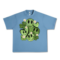 Pebble Blue st. patrick's day green smile Urban Heavy Tee - MaliasSmallBusiness