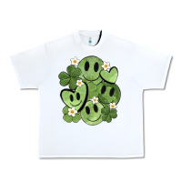 White st. patrick's day green smile Urban Heavy Tee - MaliasSmallBusiness