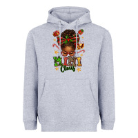 Heather Grey mimi claus afro messy bun Heavyweight Hoodie - texasbilliewilder
