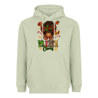 Matcha mimi claus afro messy bun Heavyweight Hoodie - texasbilliewilder