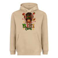 Mushroom mimi claus afro messy bun Heavyweight Hoodie - texasbilliewilder
