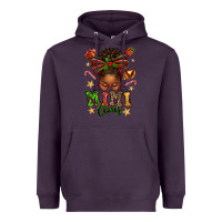 Plum mimi claus afro messy bun Heavyweight Hoodie - texasbilliewilder