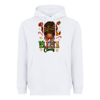 White mimi claus afro messy bun Heavyweight Hoodie - texasbilliewilder