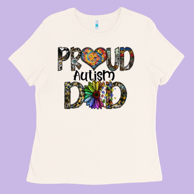 Proud Autism Dad Ladies Tee Designed By Sublimationcraftshop