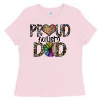 Bubblegum Pink proud autism dad Ladies Tee - SublimationCraftShop