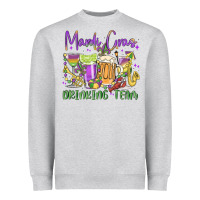 Heather Grey mardi gras drinking team Heavyweight Sweatshirt - MaliasSmallBusiness