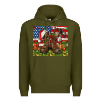 Army Green Army Veteran Boots Christmas Tumbler 4th of july Premium Hoodie - HowdyJamesFarm