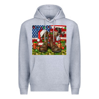 Heather Grey Army Veteran Boots Christmas Tumbler 4th of july Premium Hoodie - HowdyJamesFarm