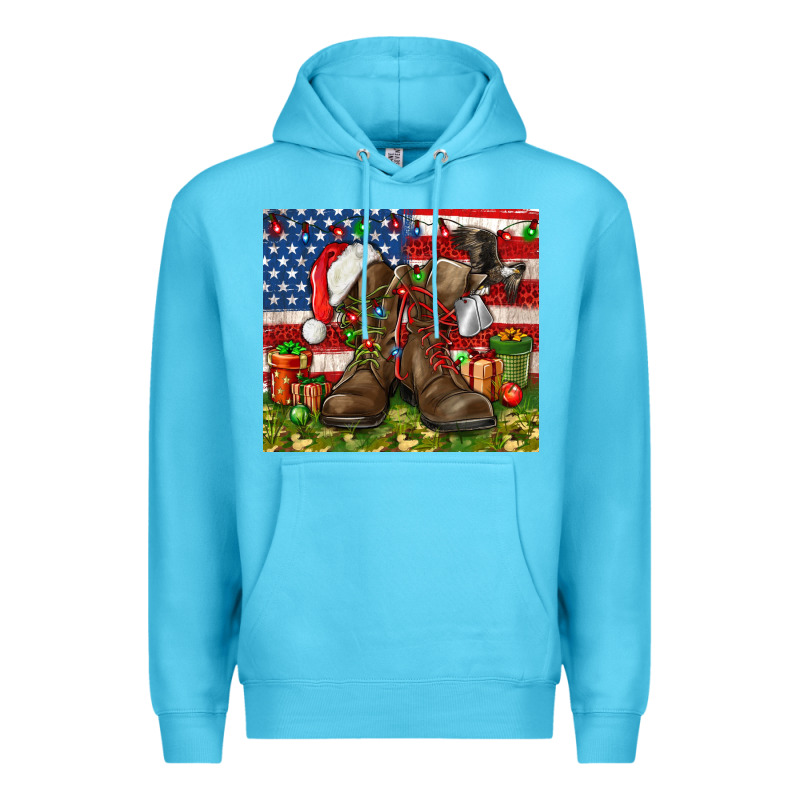 Army Veteran Boots Christmas Tumbler 4th Of July Premium Hoodie by HowdyJamesFarm | Teevron
