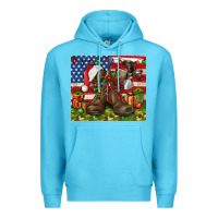 Ocean Blue Army Veteran Boots Christmas Tumbler 4th of july Premium Hoodie - HowdyJamesFarm