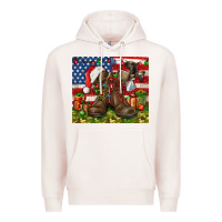 Pale Pink Army Veteran Boots Christmas Tumbler 4th of july Premium Hoodie - HowdyJamesFarm