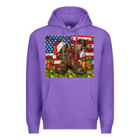 Purple Army Veteran Boots Christmas Tumbler 4th of july Premium Hoodie - HowdyJamesFarm