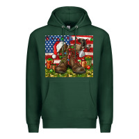 Sports Green Army Veteran Boots Christmas Tumbler 4th of july Premium Hoodie - HowdyJamesFarm